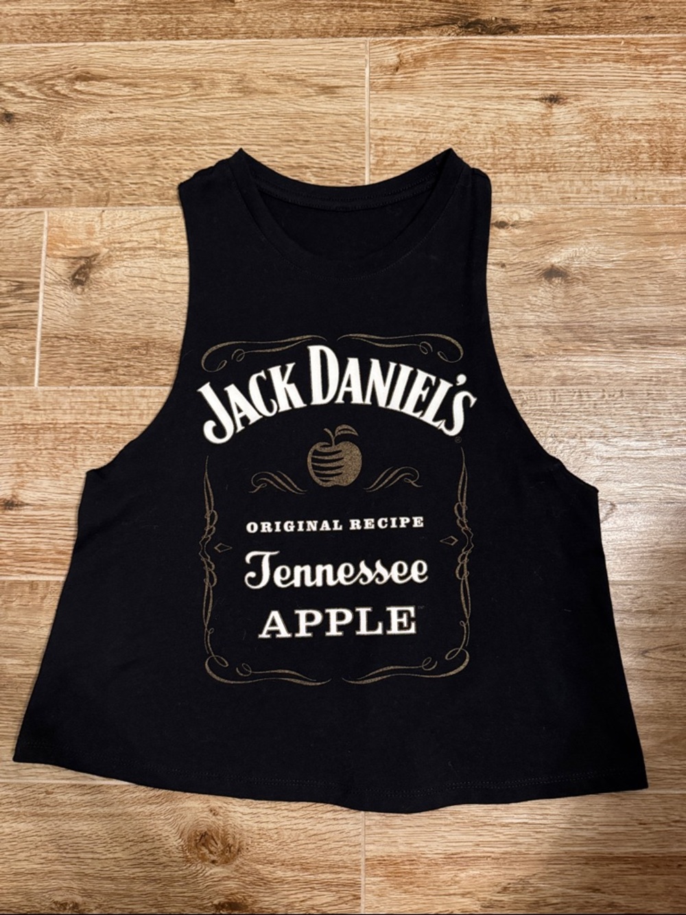 Jack Daniels Black Tennessee Apple Graphic Crop Tank